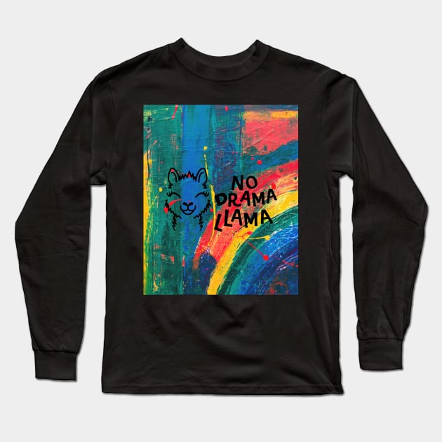 "No drama Llama" Long Sleeve T-Shirt by MinnieWilks